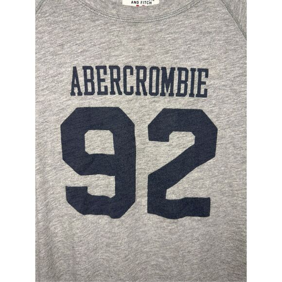 Vintage Abercrombie & Fitch 92 Men’s Medium Long Sleeve Shirt Gray Crewneck 90s - Picture 4 of 7